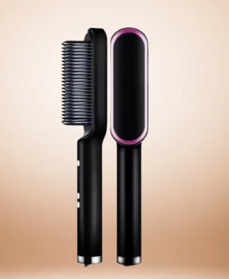 WarmTress™ 2-in-1 Heated Brush – Smooth, Shiny Style in Minutes