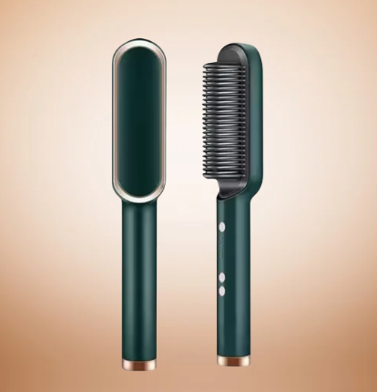 WarmTress™ 2-in-1 Heated Brush – Smooth, Shiny Style in Minutes